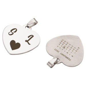 Hanger hartje: Initialen + Datum