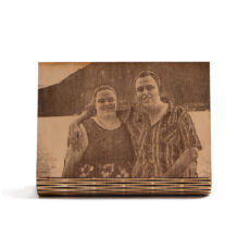 Gegraveerd foto op hout