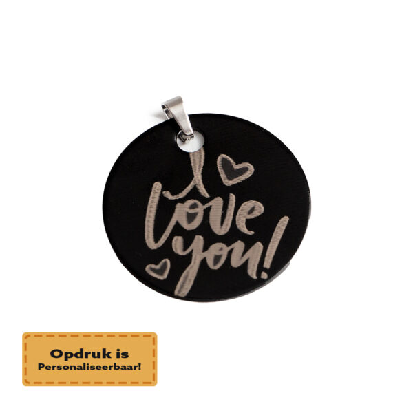 Gepersonaliseerde ronde (sleutel)hanger - Afbeelding 2
